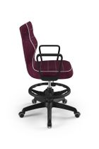 Entelo, Norm, krzesło biurowe z podnóżkiem i podłokietnikami, wzrost 159-188 cm, fioletowe