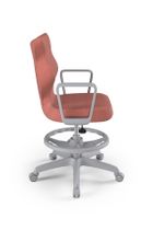 Entelo, Norm, krzesło biurowe z podnóżkiem i podłokietnikami, wzrost 159-188 cm, różowe