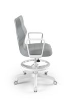 Entelo, Norm, krzesło biurowe z podnóżkiem i podłokietnikami, wzrost 159-188 cm, szare