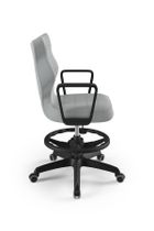 Entelo, Norm, krzesło biurowe z podnóżkiem i podłokietnikami, wzrost 159-188 cm, szare