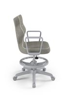 Entelo, Norm, krzesło biurowe z podnóżkiem i podłokietnikami, wzrost 159-188 cm, szare