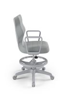 Entelo, Norm, krzesło biurowe z podnóżkiem i podłokietnikami, wzrost 159-188 cm, szare