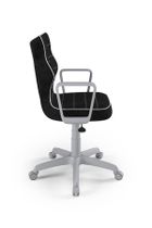 Entelo, Norm, krzesło młodzieżowe z podłokietnikami, wzrost 146-176,5 cm, czarne