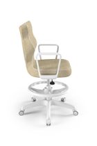 Entelo, Norm, krzesło młodzieżowe z podnóżkiem i podłokietnikami, wzrost 146-176,5 cm, beżowe