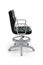 Entelo, Norm, krzesło młodzieżowe z podnóżkiem i podłokietnikami, wzrost 146-176,5 cm, dinozaury