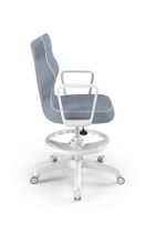 Entelo, Norm, krzesło młodzieżowe z podnóżkiem i podłokietnikami, wzrost 146-176,5 cm, niebieskie