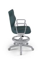 Entelo, Norm, krzesło młodzieżowe z podnóżkiem i podłokietnikami, wzrost 146-176,5 cm, niebieskie