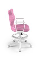 Entelo, Norm, krzesło młodzieżowe z podnóżkiem i podłokietnikami, wzrost 146-176,5 cm, różowe