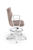 Entelo, Norm, krzesło młodzieżowe z podnóżkiem i podłokietnikami, wzrost 146-176,5 cm, różowe