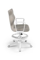 Entelo, Norm, krzesło młodzieżowe z podnóżkiem i podłokietnikami, wzrost 146-176,5 cm, szare