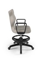 Entelo, Norm, krzesło młodzieżowe z podnóżkiem i podłokietnikami, wzrost 146-176,5 cm, szare