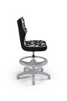 Entelo, Petit, krzesło dziecięce z podnóżkiem, wzrost 133-159 cm, dinozaury