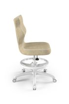 Entelo, Petit, krzesło młodzieżowe z podnóżkiem, wzrost 146-176,5 cm, beżowe