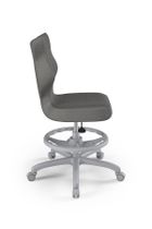 Entelo, Petit, krzesło młodzieżowe z podnóżkiem, wzrost 146-176,5 cm, ciemno szare