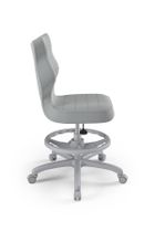 Entelo, Petit, krzesło młodzieżowe z podnóżkiem, wzrost 146-176,5 cm, szare