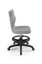 Entelo, Petit, krzesło młodzieżowe z podnóżkiem, wzrost 146-176,5 cm, szare