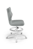 Entelo, Petit, krzesło młodzieżowe z podnóżkiem, wzrost 146-176,5 cm, szare