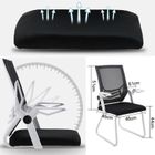 Ergonomiczne krzesło biurowe, konferencyjne z siatki, czarne