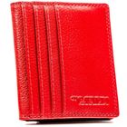Etui na karty, czerwone, skórzane, RFID, 4U Cavaldi