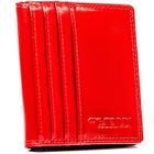 Etui na karty, czerwone, skórzane, RFID, 4U Cavaldi