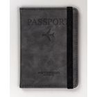 Etui na paszport, czarne, skóra ekologiczna, Peterson