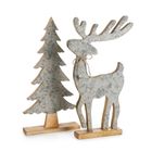 Eurofirany, figurka świąteczna, 32-8-62 cm, srebrny