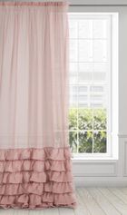 Eurofirany, firana gotowa, Dolly, na taśmie, 140-250 cm, różowy