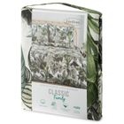 Eurofirany, komplet pościeli bawełnianej,, Davos, 220-200 cm, zielony