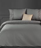 Eurofirany, komplet pościeli bawełnianej, Lana1, 160-200 cm, 2-70-80 cm, ciemnoszary