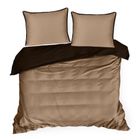 Eurofirany, komplet pościeli, Lunara, 220-200 cm, jasnobrązowy