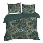 Eurofirany, komplet pościeli satynowej, Spring, 140-200 cm, ciemnozielony