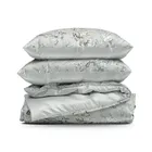 Eurofirany, komplet pościeli satynowej, Spring, 140-200 cm, jasnostalowy