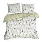 Eurofirany, komplet pościeli satynowej, spring. 140-200 cm, oliwkowy