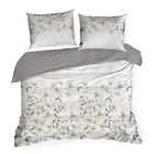 Eurofirany, komplet pościeli satynowej, spring, 140-200 cm, popielaty