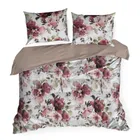 Eurofirany, komplet pościeli satynowej, Spring, 160-200 cm, biały