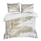 Eurofirany, komplet pościeli satynowej, spring, 160-200 cm, ciemnobeżowy