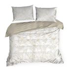 Eurofirany, komplet pościeli satynowej, Spring, 220-200 cm, beżowy