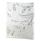 Eurofirany, komplet pościeli satynowej, Spring, 220-200 cm, biały