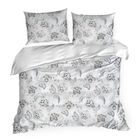 Eurofirany, komplet pościeli satynowej, spring, 220-200 cm, biały