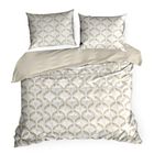 Eurofirany, komplet pościeli satynowej, spring, 220-200 cm, ciemnobeżowy