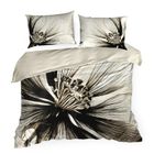 Eurofirany, komplet pościeli satynowej, Spring, 220-200 cm, jasnobeżowy