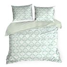 Eurofirany, komplet pościeli satynowej, spring, 220-200 cm, miętowy