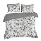 Eurofirany, komplet pościeli satynowej, Spring, 62, 140-200 cm, srebrny