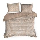 Eurofirany, komplet pościeli satynowej, Spring 81, 160-200 cm, jasnobrązowy