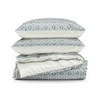 Eurofirany, komplet pościeli satynowej, Spring 98, 200-220 cm, granatowy