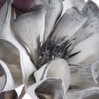 Eurofirany, kwiat Flore, 72 cm, srebrny