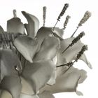 Eurofirany, kwiat Flore, 88 cm, popielaty