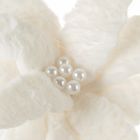 Eurofirany, kwiat świąteczny dekoracyjny, 34-60 cm, biały