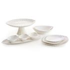 Eurofirany, patera dekoracyjna, Nela, 28-22-3 cm, perłowy