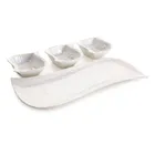 Eurofirany, patera dekoracyjna, Nina, 18-41-65 cm, perłowy